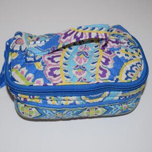 Vera Bradley Iconic Jewelry Train Travel Case Tote Fold Out Pockets Zip #H88